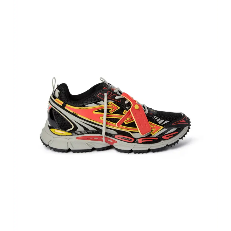 Sneakers Off White Black Red - M-BE RIGHT BACK MESH-003 Off-White