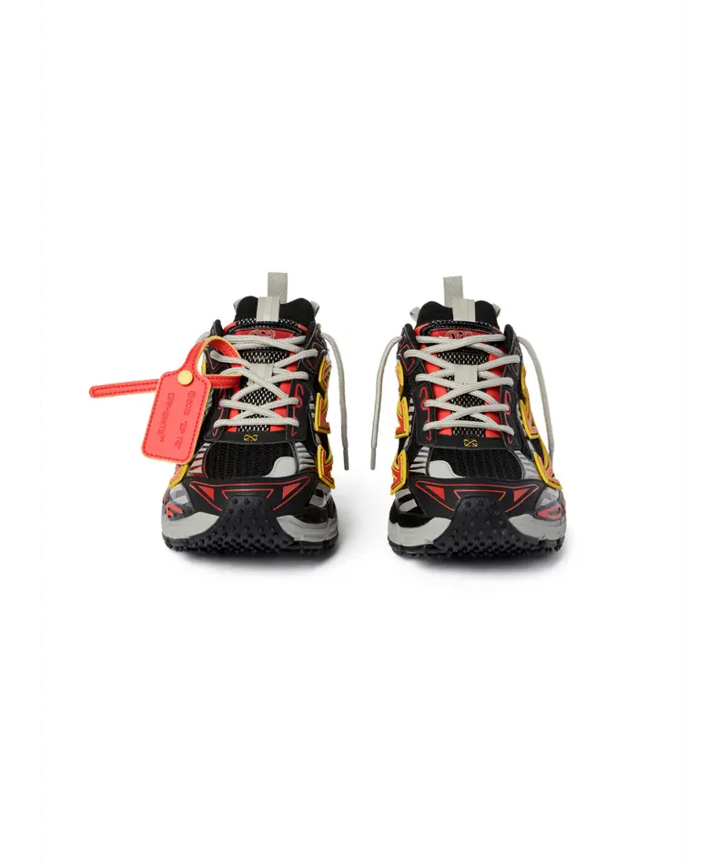 Sneakers Off White Black Red - M-BE RIGHT BACK MESH-003 Off-White
