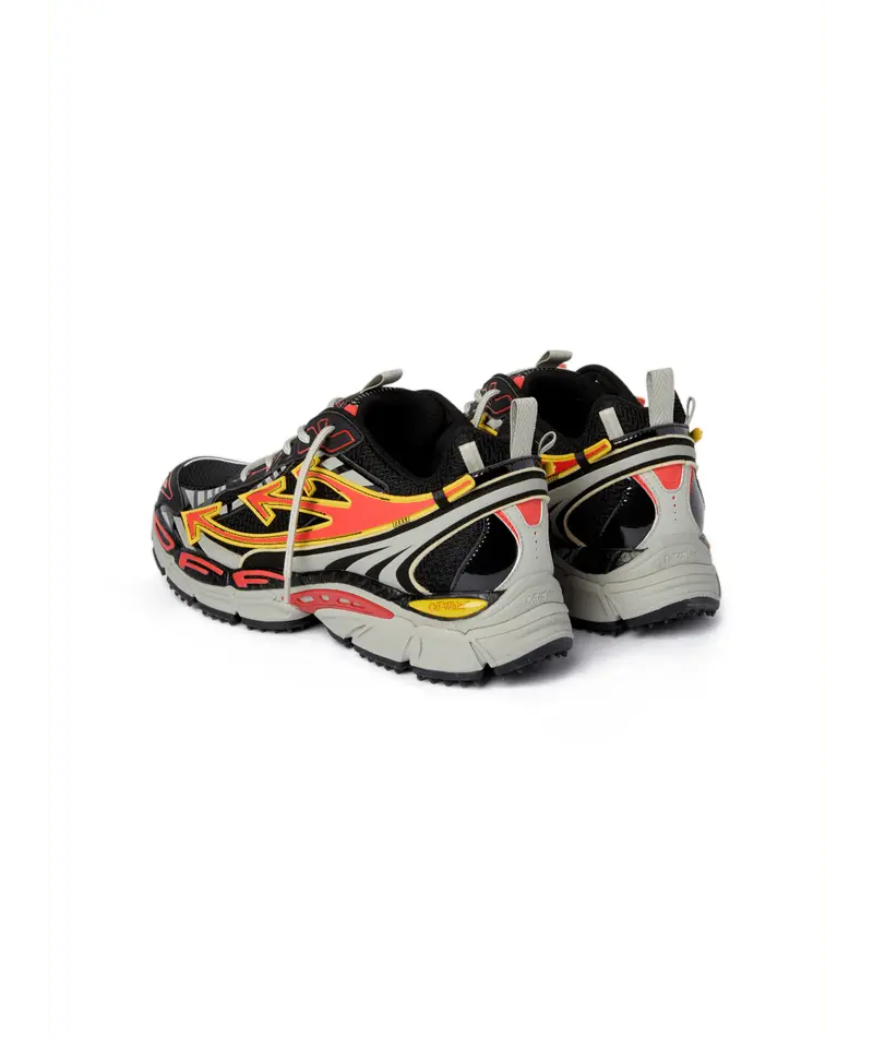 Sneakers Off White Black Red - M-BE RIGHT BACK MESH-003 Off-White