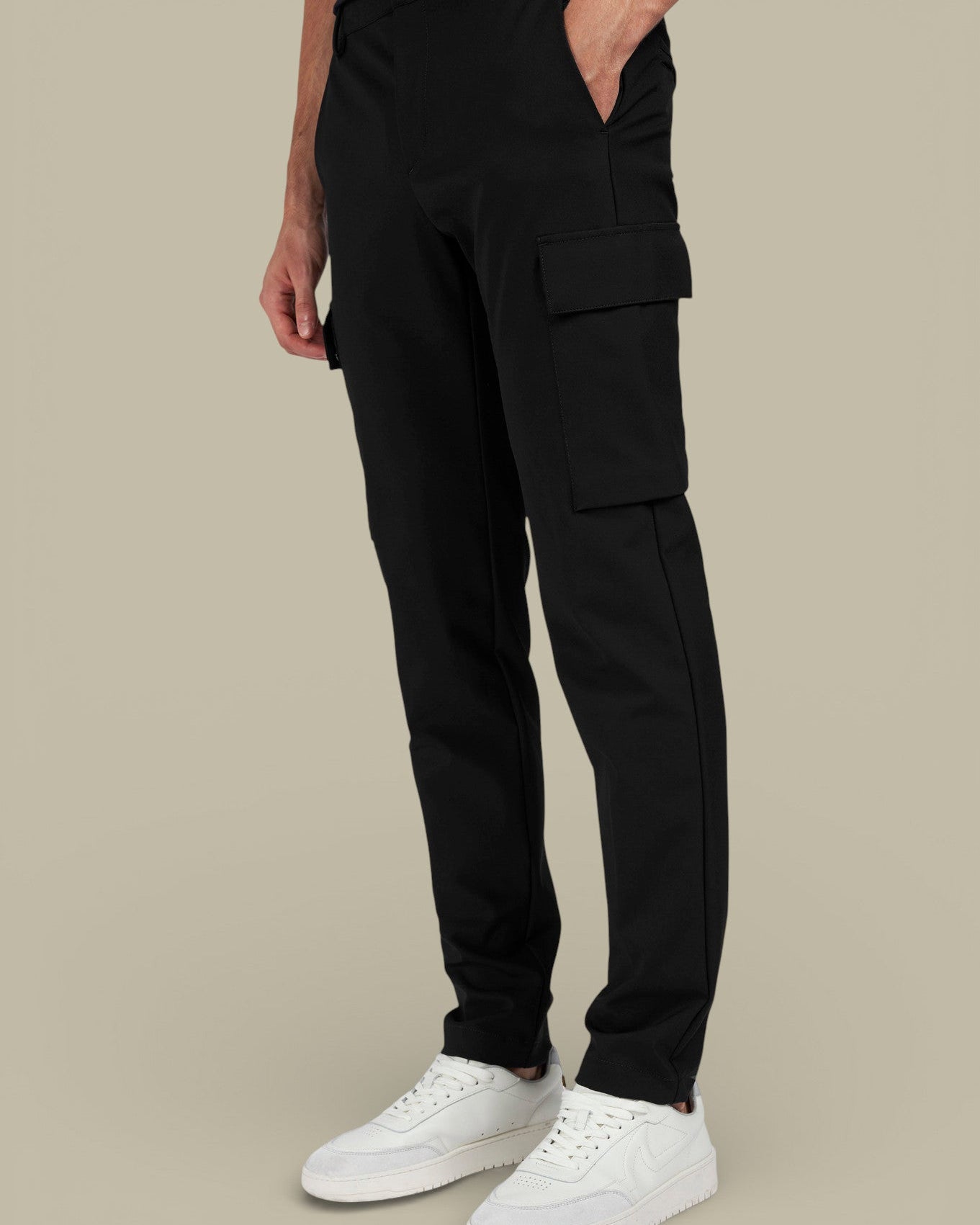 Pantalon Cargo Paul And Shark Noir - Dynamic Stretch - pantalon