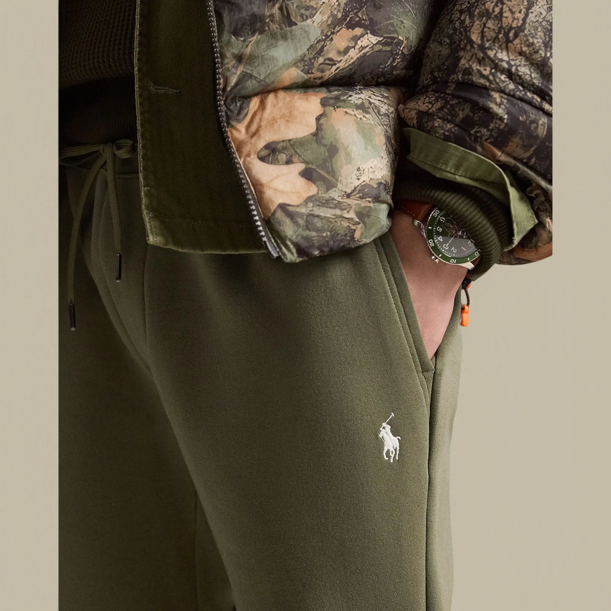 Pantalon de Jogging Ralph Lauren Kaki - Technique Ralph Lauren