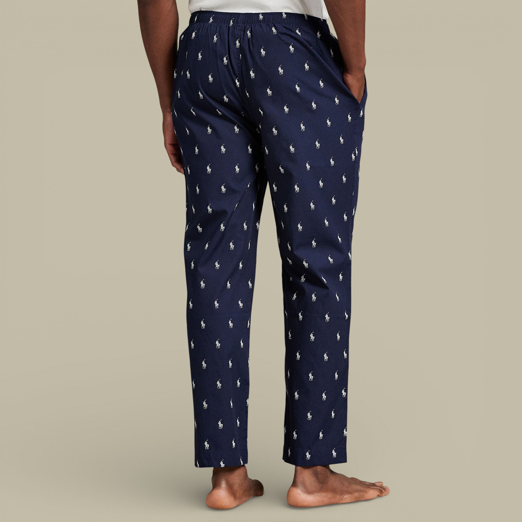 Pantalon Ralph Lauren Bleu Marine - Monogramme - pantalon
