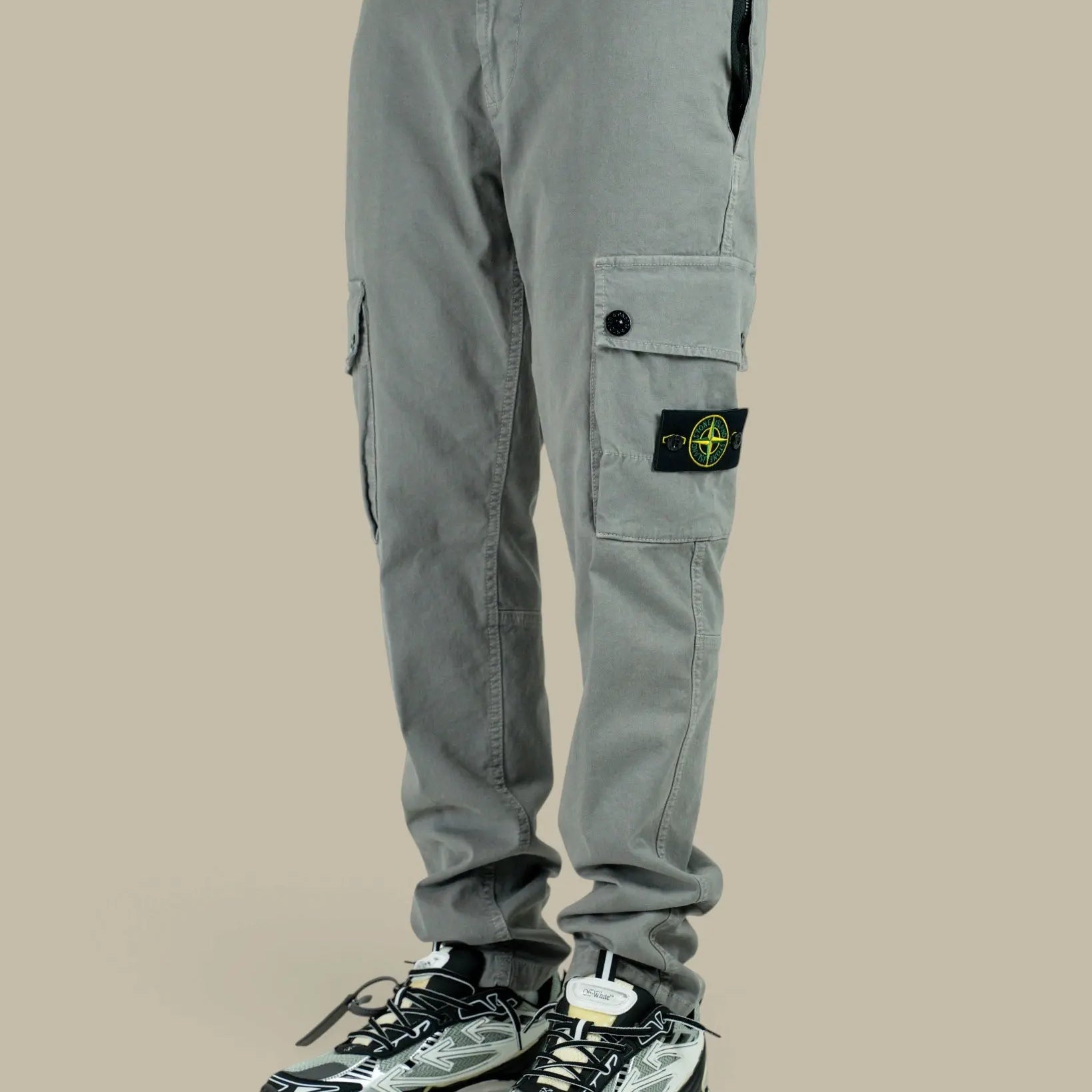 Pantalon Stone Island Gris - Cargo Stretch Stone Island