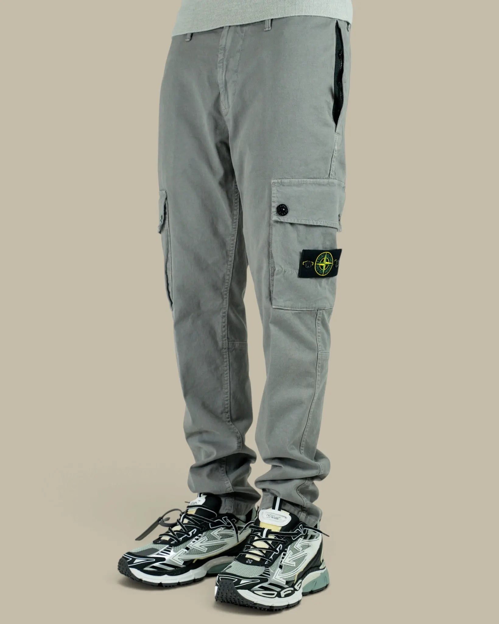 Pantalon Stone Island Gris - Cargo Stretch Stone Island