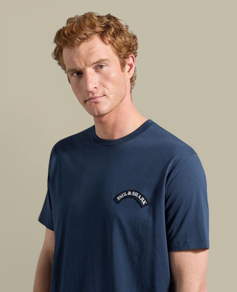 T-shirt Paul and Shark Navy - Logo requin dans le dos Paul and Shark