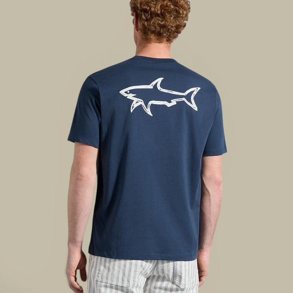 T-shirt Paul and Shark Navy - Logo requin dans le dos Paul and Shark