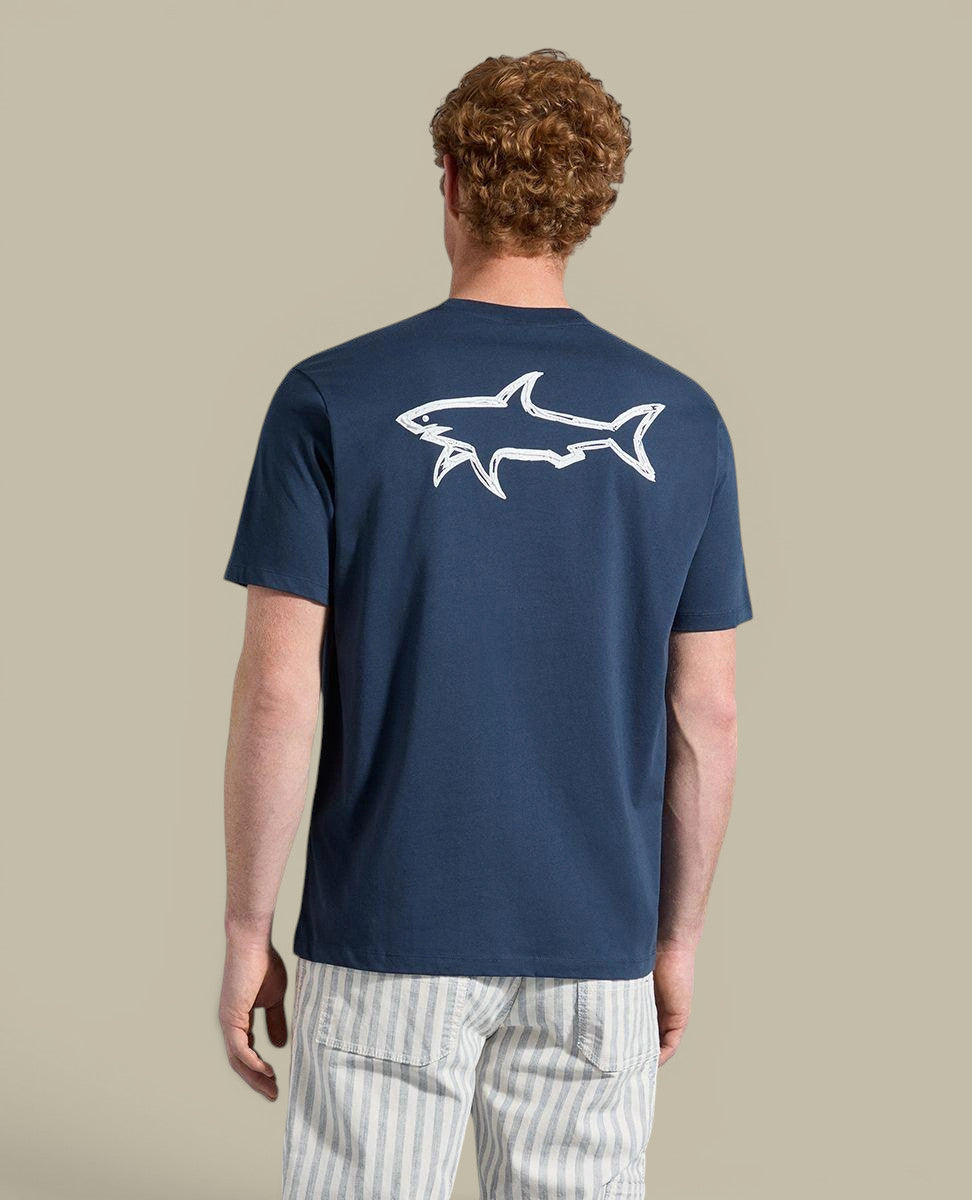 T-shirt Paul and Shark Navy - Logo requin dans le dos Paul and Shark