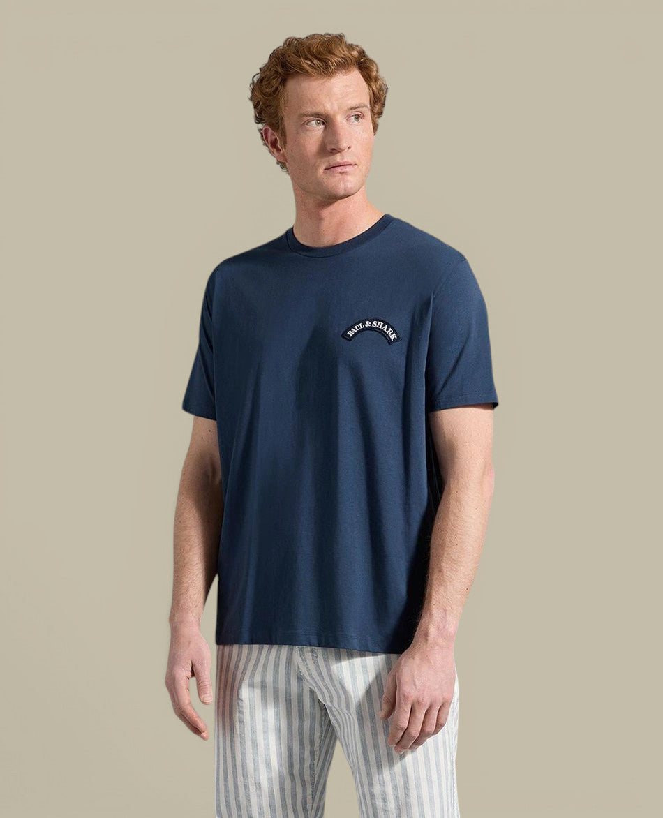 T-shirt Paul and Shark Navy - Logo requin dans le dos Paul and Shark