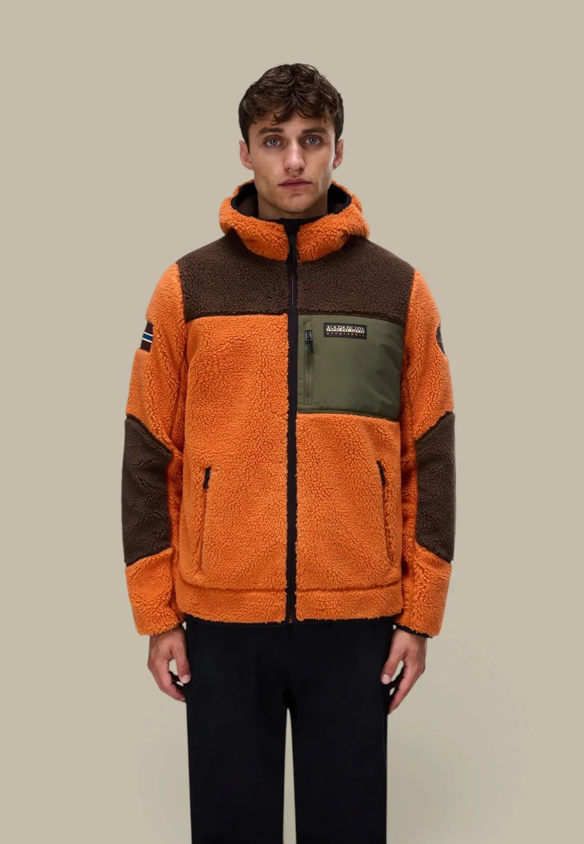 Polaire à Capuche Napapijri Orange - Yupik Napapijri