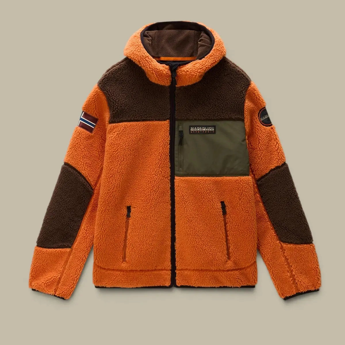 Polaire à Capuche Napapijri Orange - Yupik Napapijri