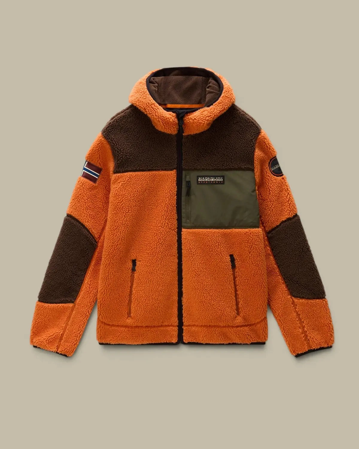 Polaire à Capuche Napapijri Orange - Yupik Napapijri