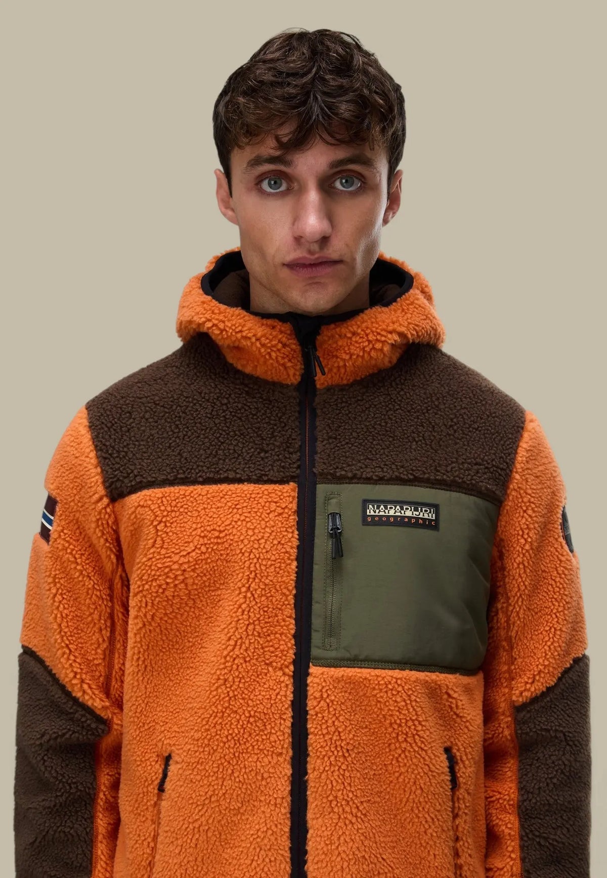 Polaire à Capuche Napapijri Orange - Yupik Napapijri