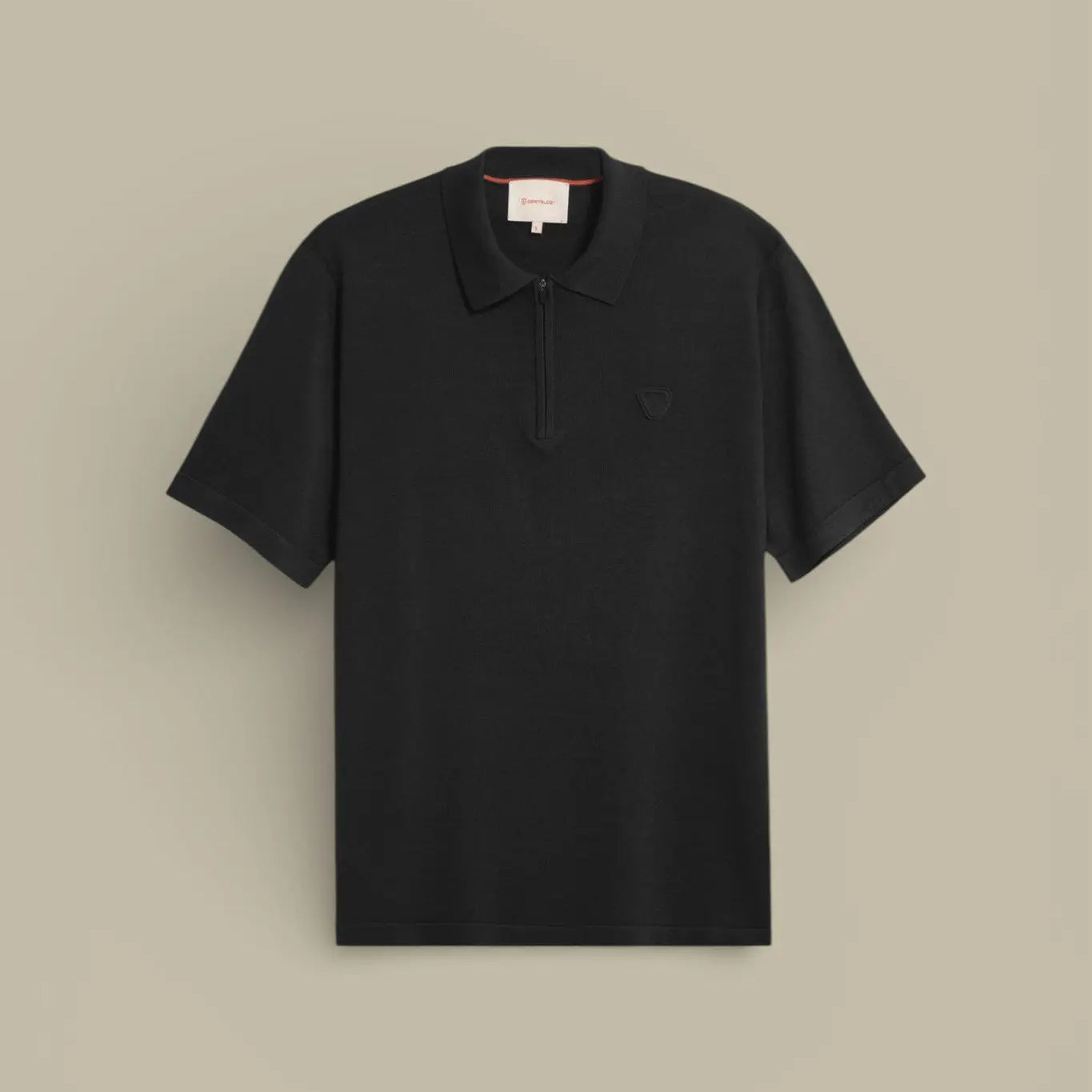 Polo Gertrude Noir en Maille - Jude - polo