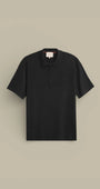 Polo Gertrude Noir en Maille - Jude - polo