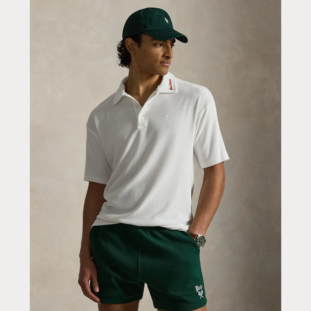 Polo Ralph Lauren Blanc - CHEMISE RELAXED FIT TERRY POLO Ralph Lauren