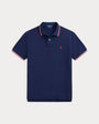 Polo Ralp Lauren Bleu -  POLO À MAILLES MATELON PERSONNALISÉES SLIM FIT Ralph Lauren