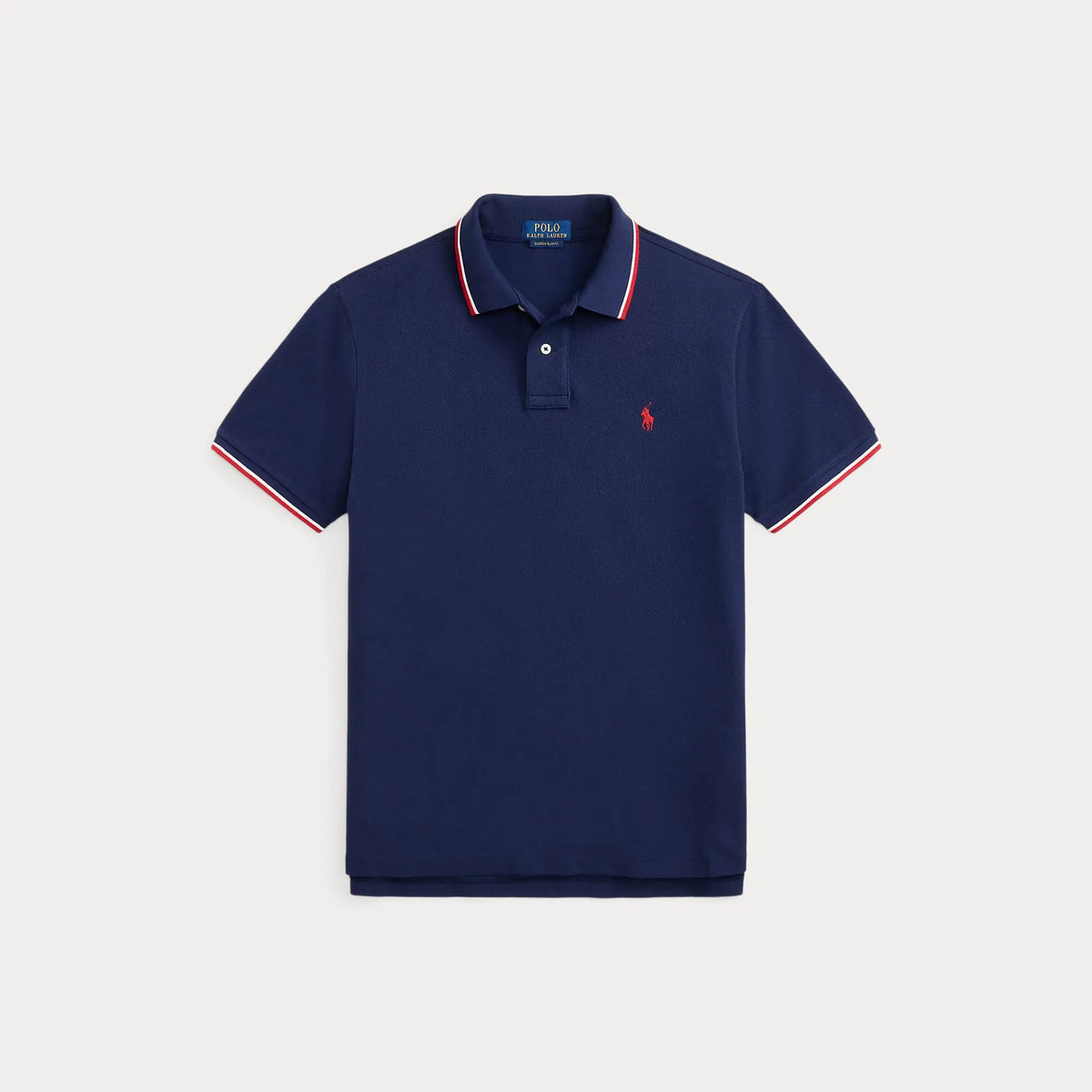 Polo Ralp Lauren Bleu -  POLO À MAILLES MATELON PERSONNALISÉES SLIM FIT Ralph Lauren