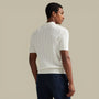 Polo en Maille Torsadée Ralph Lauren - Blanc Ralph Lauren
