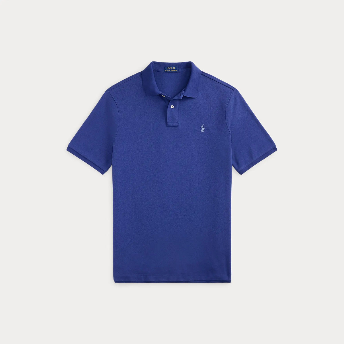 Polo Ralph Lauren Bleu - Polo en maille coupe ajustée Ralph Lauren