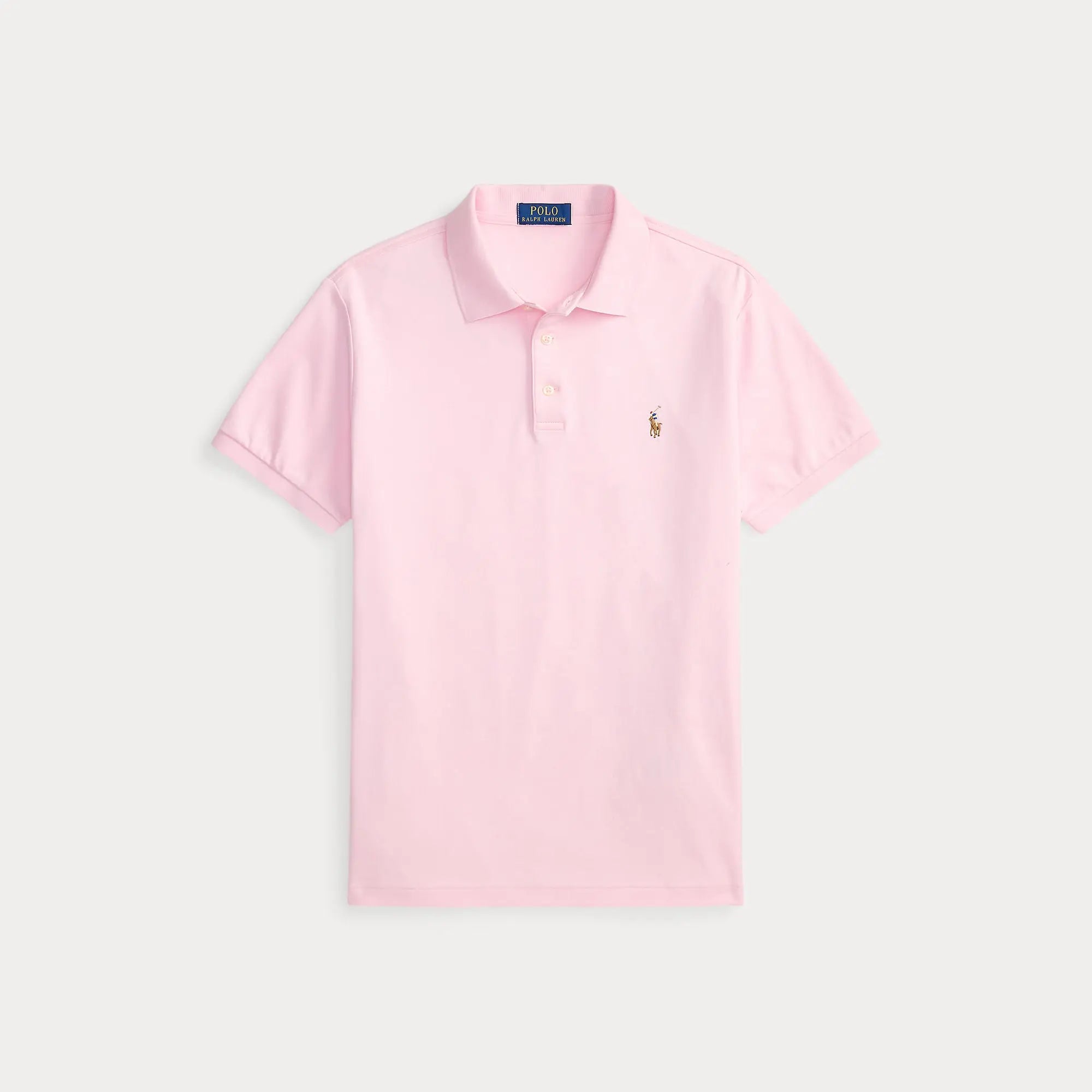 Polo Ralph Lauren Rose -  POLO EN COTON DOUX À FEU SLIM Ralph Lauren