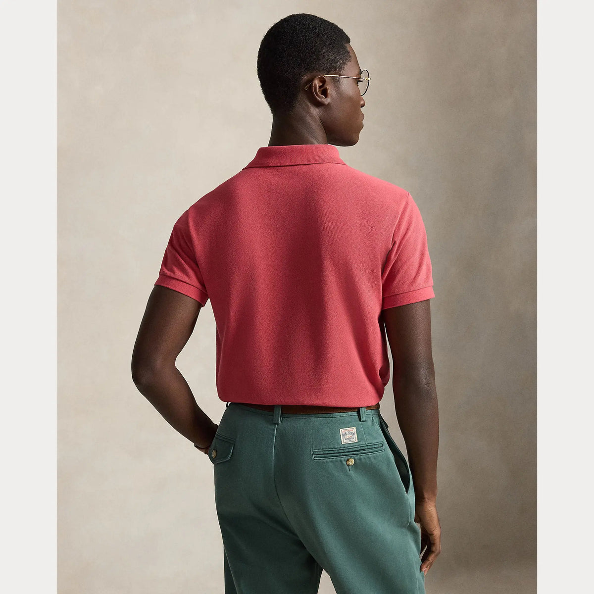 Polo Ralph Lauren Rouge - Polo en maille coupe ajustée Ralph Lauren