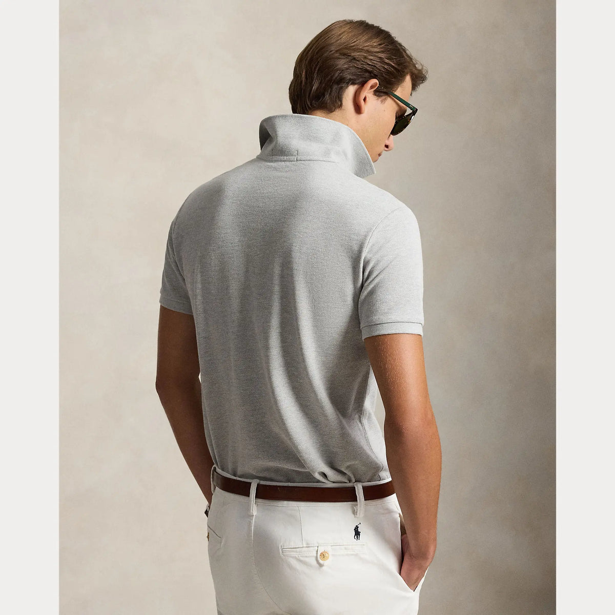 Polo Ralph Lauren Gris - L'EMBLÉMATIQUE CUSTOM SLIM FIT MESH POLO Ralph Lauren