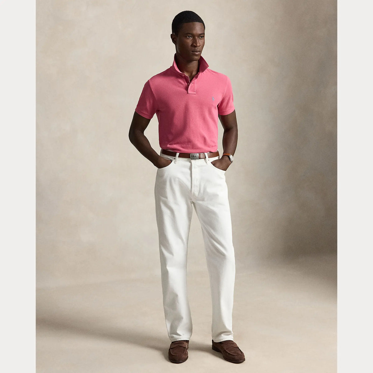 Polo Ralph Lauren Rose - SLIM FIT MESH POLO CHEMISE Ralph Lauren