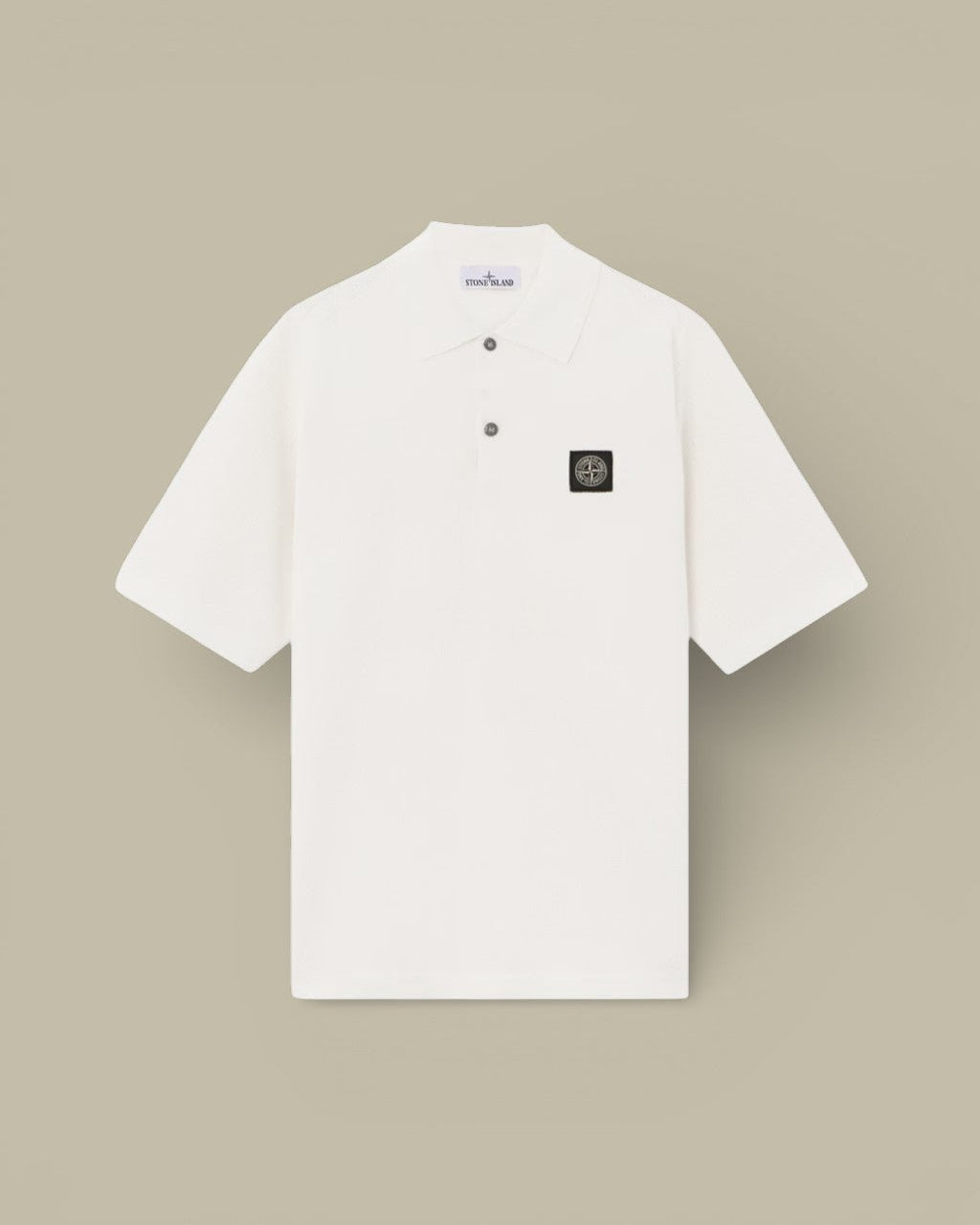 Polo Stone Island Crème - Micro Stitch Soft - polo