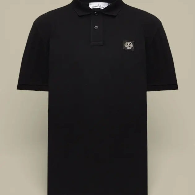 Polo Stone Island Noir - Coton Organic - polo