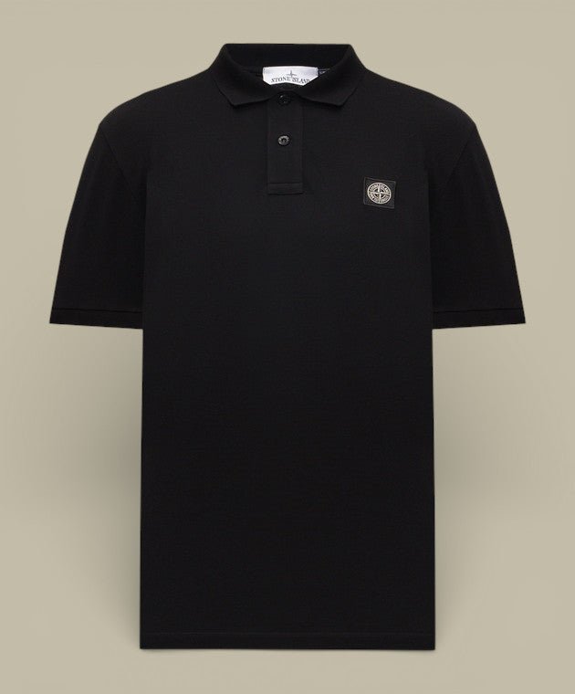 Polo Stone Island Noir - Coton Organic - polo