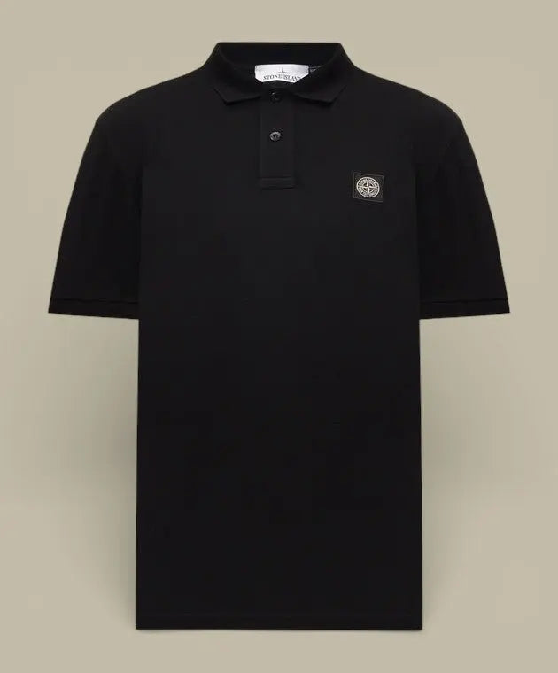 Polo Stone Island Noir - Coton Organic - polo