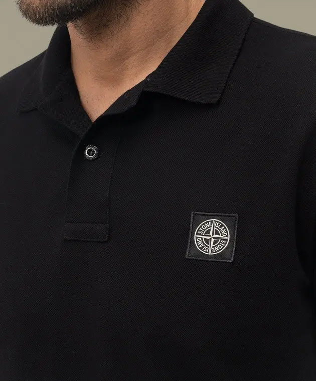 Polo Stone Island Noir - Coton Organic - polo
