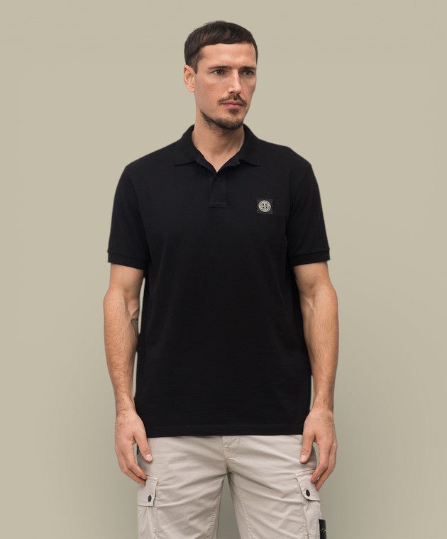 Polo Stone Island Noir - Coton Organic - polo