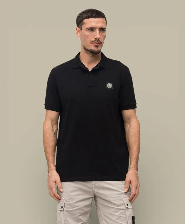 Polo Stone Island Noir - Coton Organic - polo