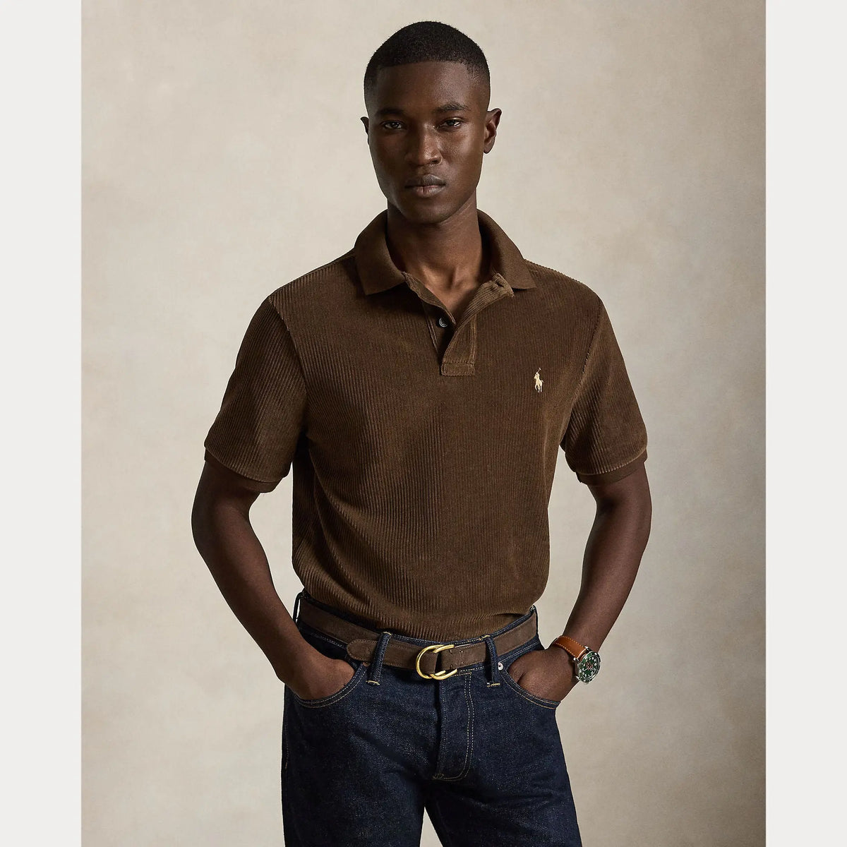 Polo Ralph Lauren Marron - CLASSIQUE FIT KNIT CORDUROY POLO CHEMISE Ralph Lauren