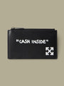 Porte Carte Off-White Noir - Zipped Off-White