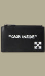 Porte Carte Off-White Noir - Zipped Off-White