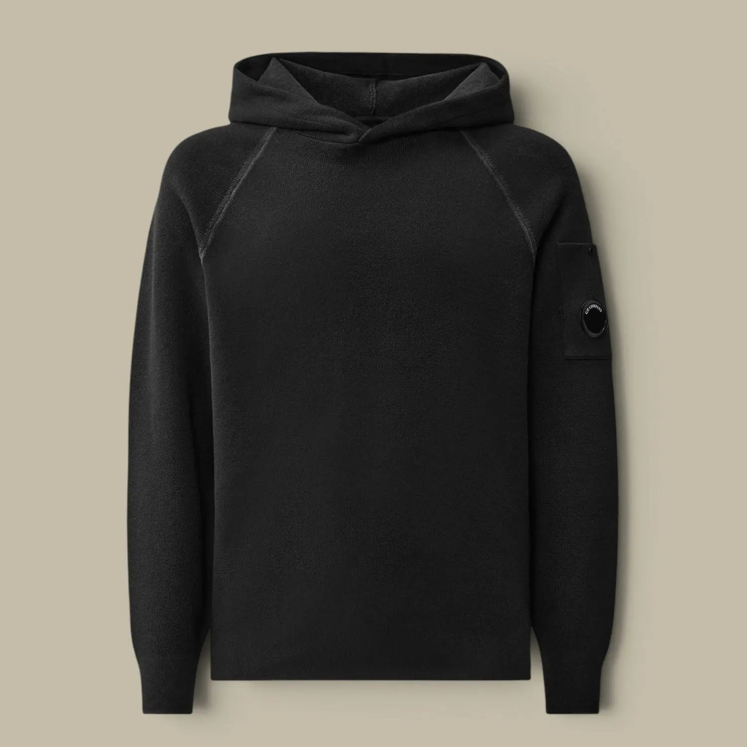 Pull à Capuche C.P. Company Noir - Coton Chenille C.P. Company