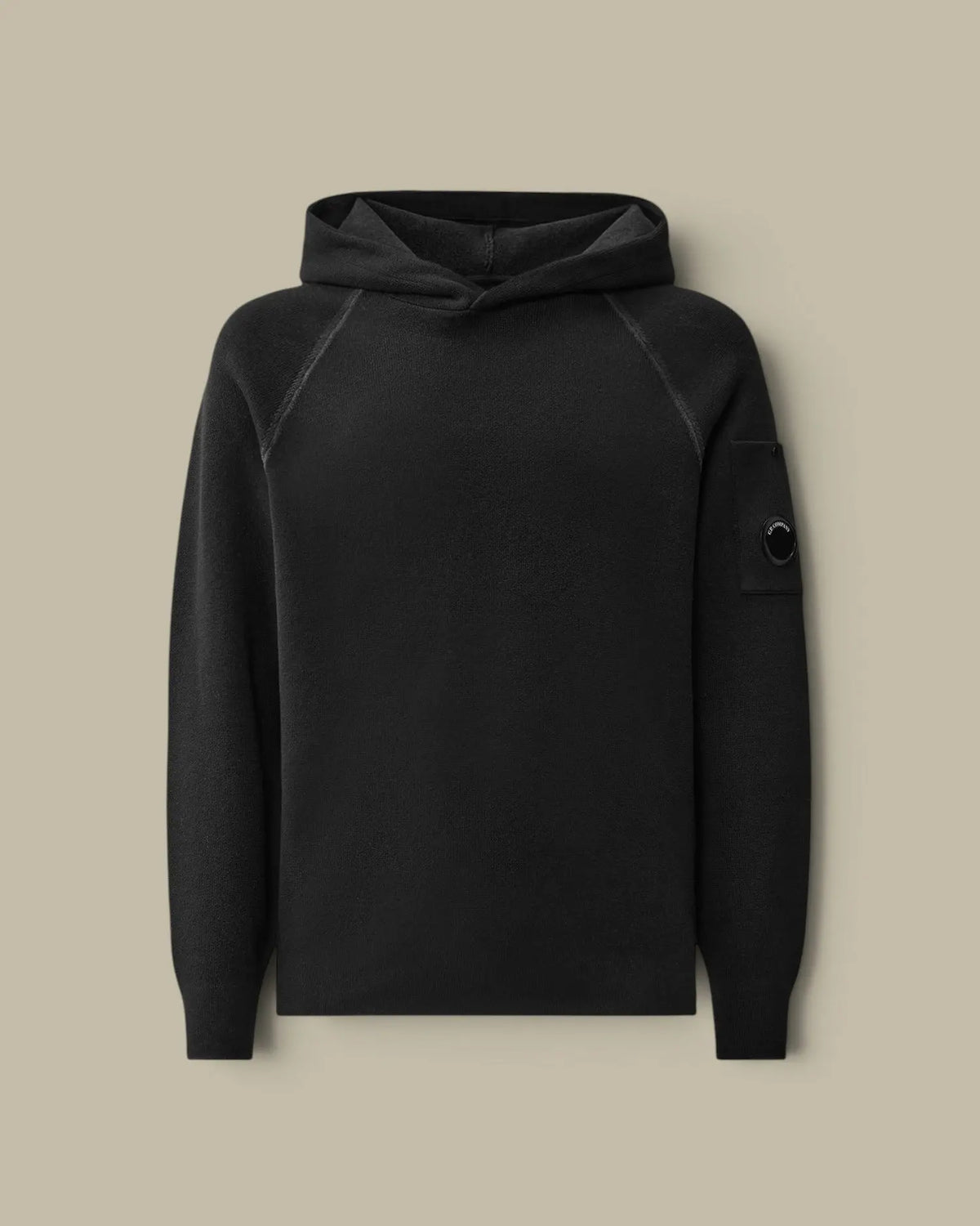Pull à Capuche C.P. Company Noir - Coton Chenille C.P. Company