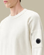 Pull C.P. Company Blanc - Coton Chenille C.P. Company