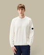 Pull C.P. Company Blanc - Coton Chenille C.P. Company