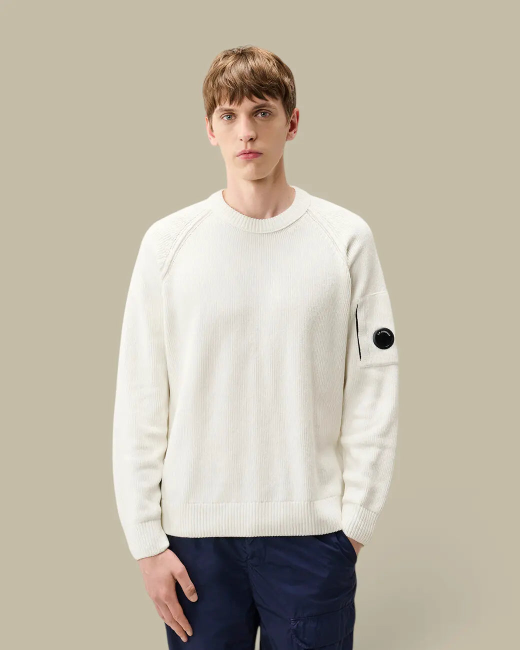 Pull C.P. Company Blanc - Coton Chenille C.P. Company