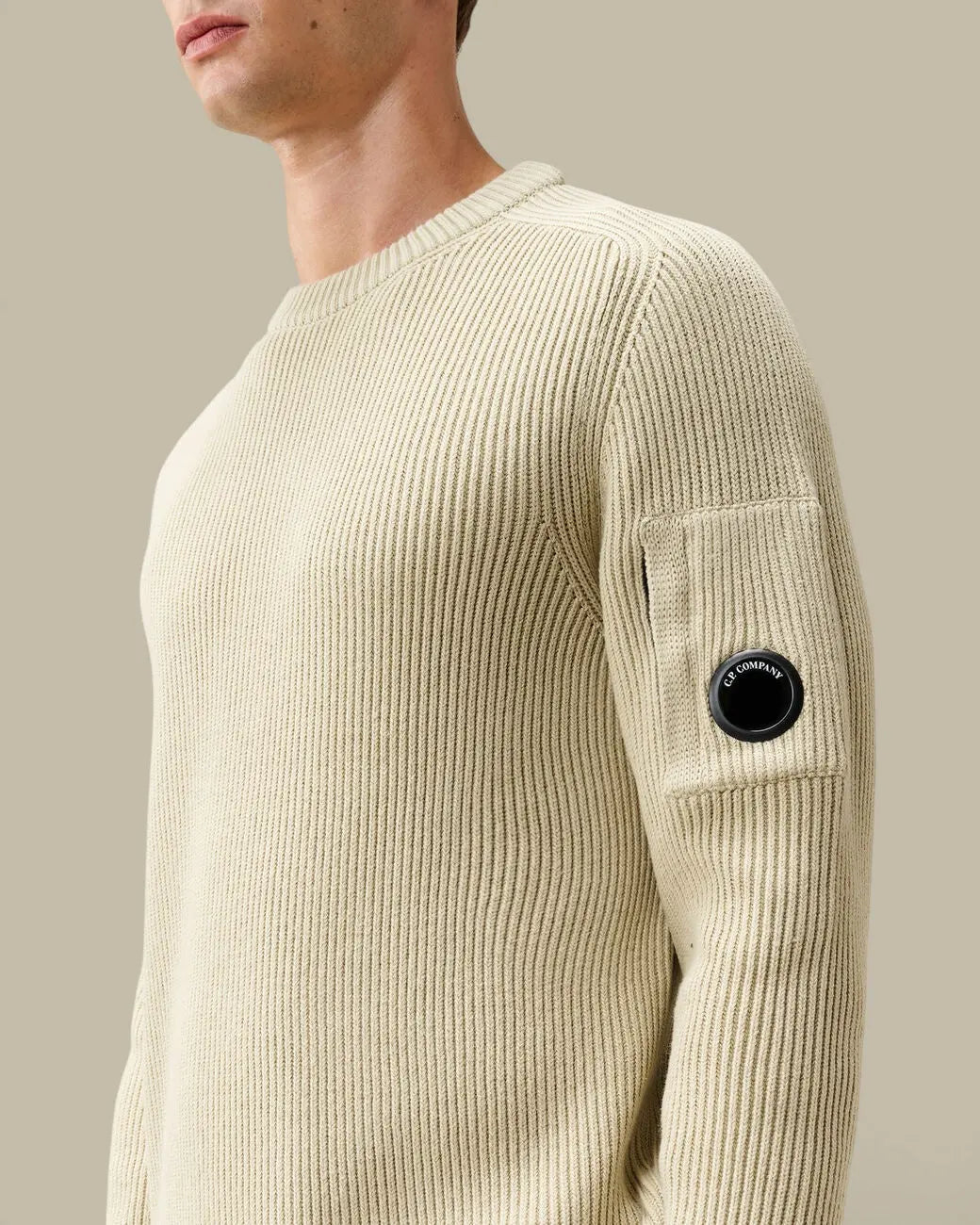Pull C.P. Company Greige - Full Rib Coton C.P. Company