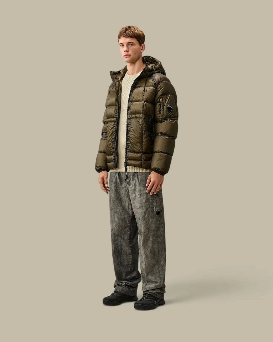 Pull C.P. Company Greige - Full Rib Coton C.P. Company