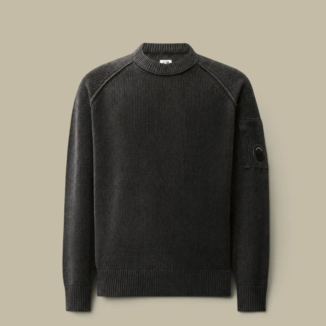 Pull C.P. Company Noir - Coton Chenille C.P. Company