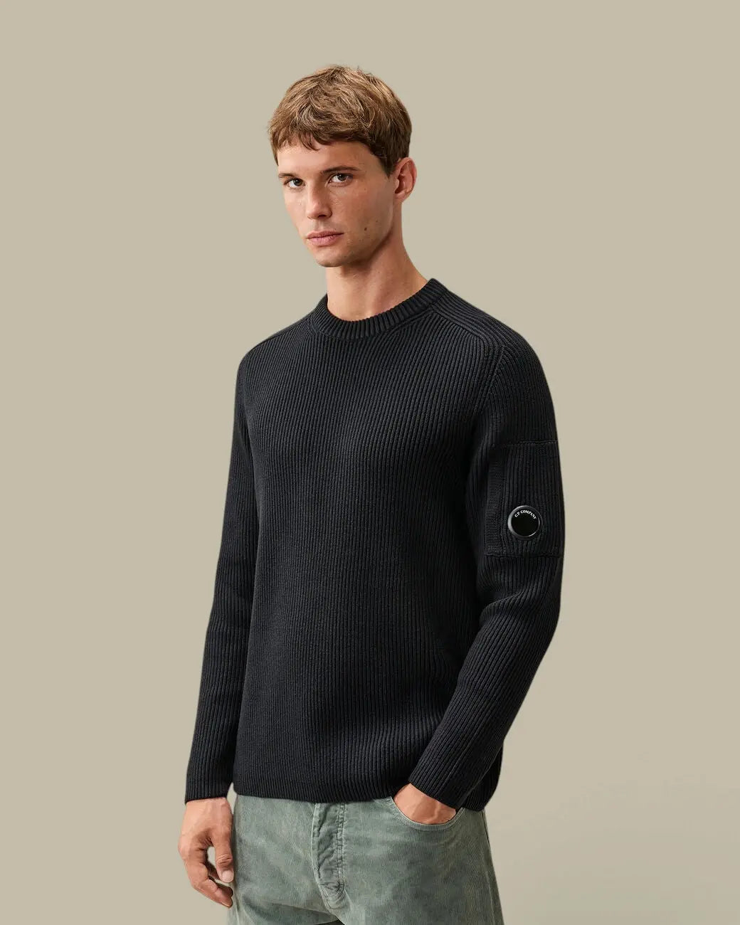 Pull C.P. Company Noir - Full Rib Coton C.P. Company