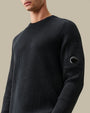 Pull C.P. Company Noir - Full Rib Coton C.P. Company