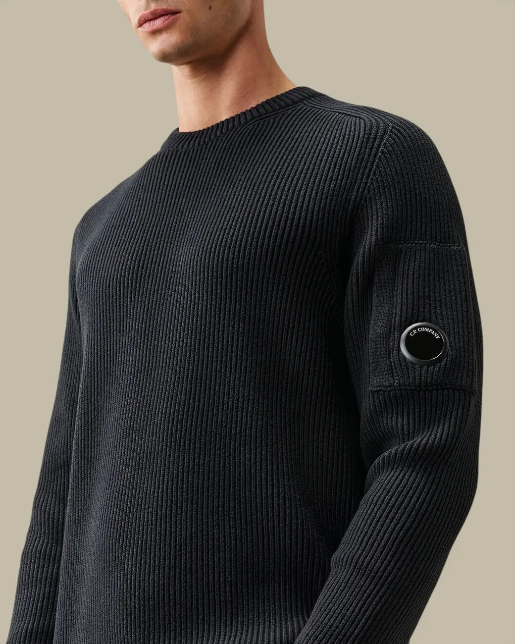 Pull C.P. Company Noir - Full Rib Coton C.P. Company