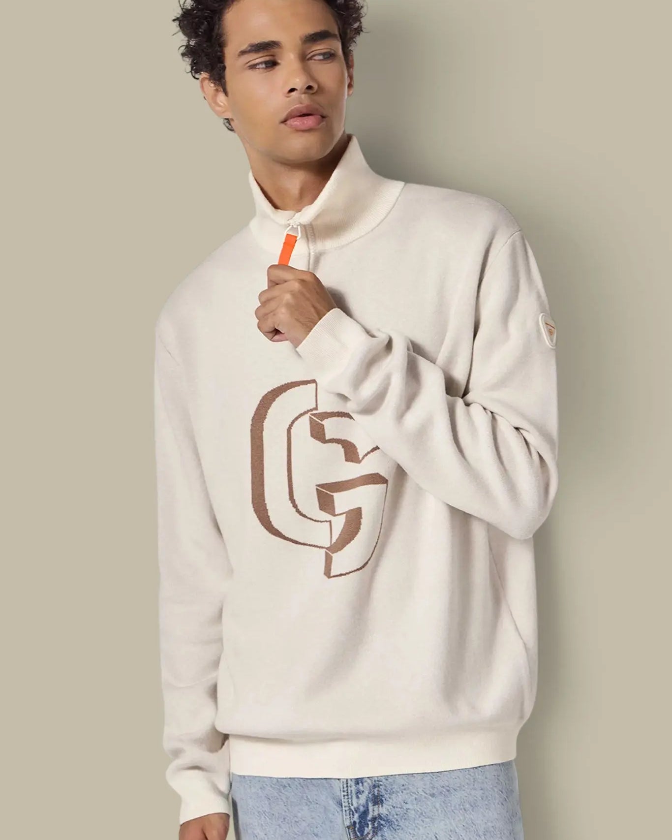 Pull Camionneur Gertrude Beige - Lewis Patch Gertrude