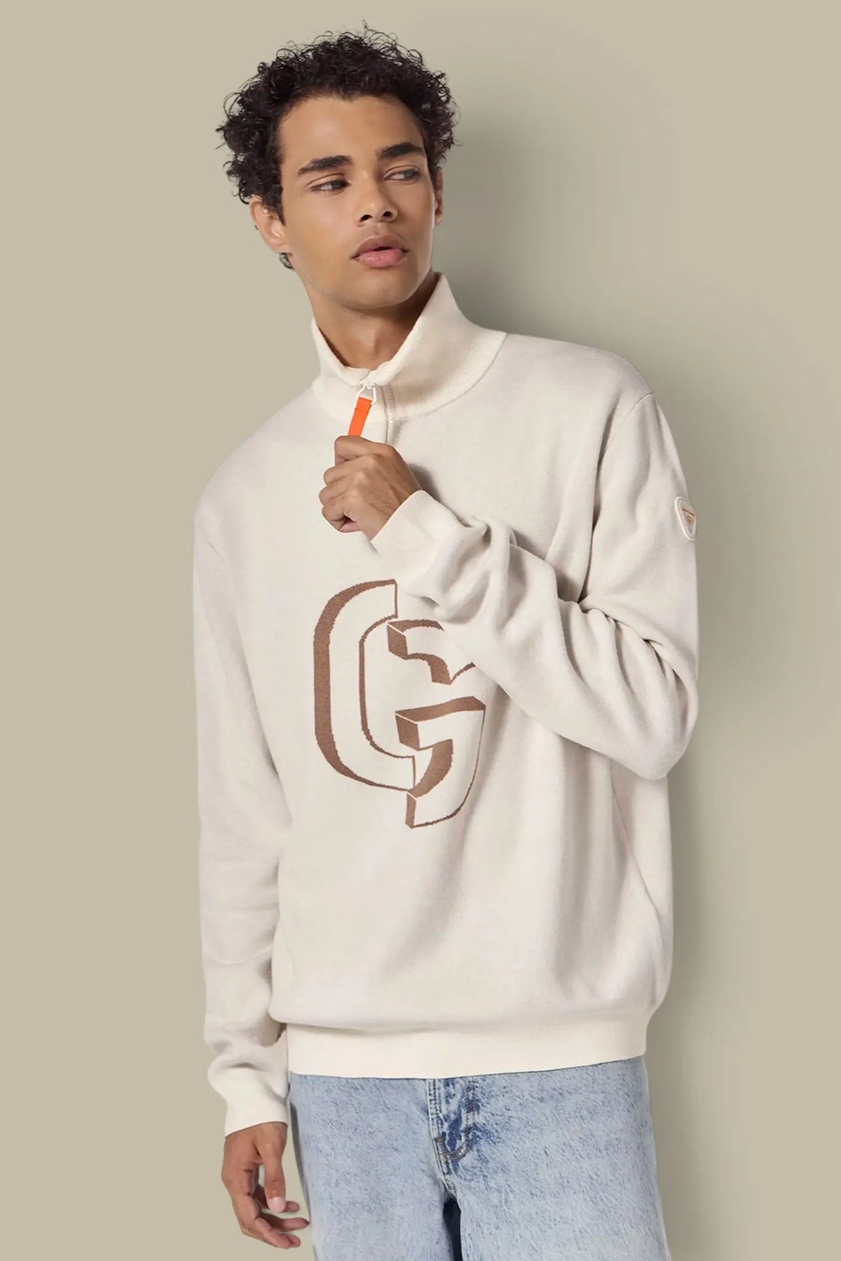 Pull Camionneur Gertrude Beige - Lewis Patch Gertrude